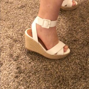 White wedges shoes